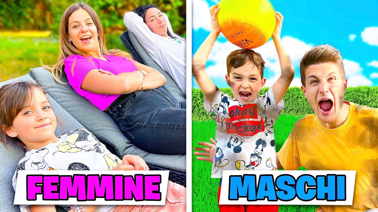 FEMMINE vs MASCHI AL PARCO! CON I NOSTRI AMICI MAMMAGIULIA FIGLIACHIARA
