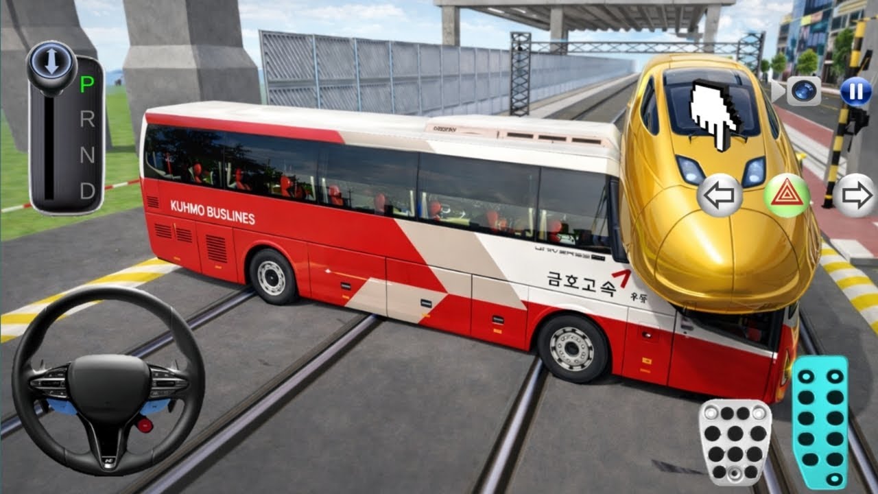 New Kumho Buslines Bus Ready For Parking And Repairing - 3D Driving Class - Android Gameplay