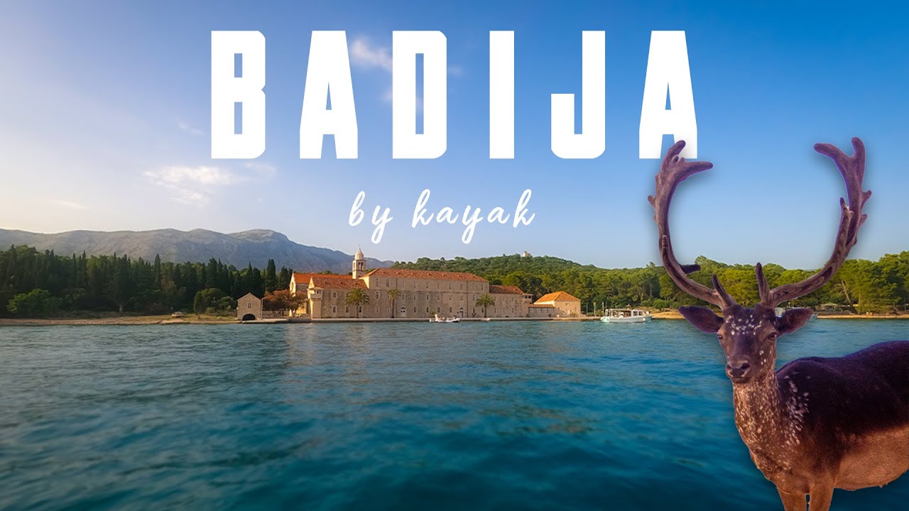 BADIJA Island by kayak 🛶 | Island of Fallow Deer, Monsastery & Hidden Islets near Korčula, Croatia