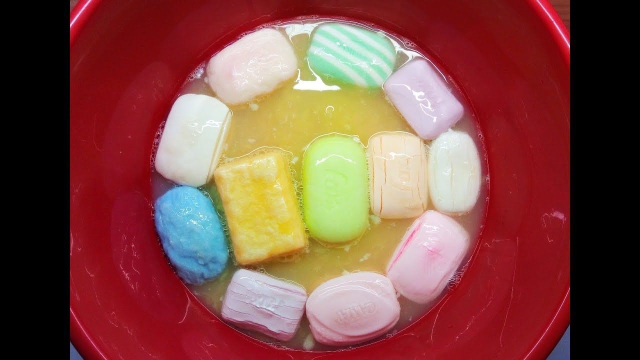 АСМР Много РАЗМОКШЕГО мыла. ASMR Soaked soap.