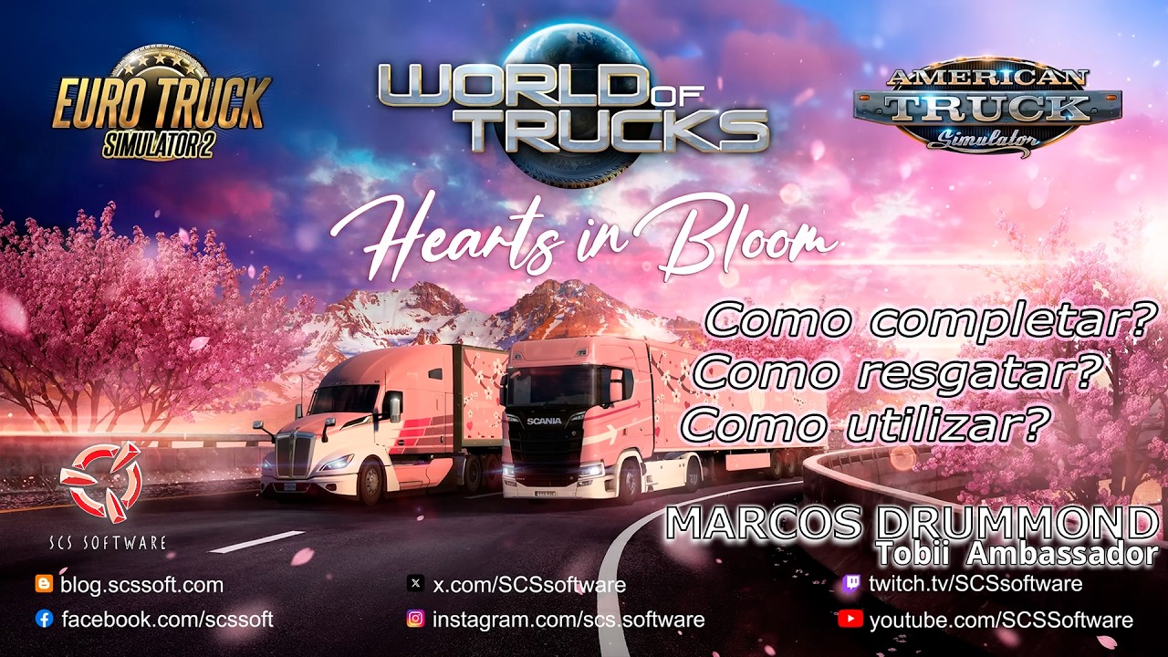NOVO EVENTO WORLD OF TRUCKS - ETS2 e ATS! Guia Evento Hearts in Bloom e Recompensas de Valentine's!