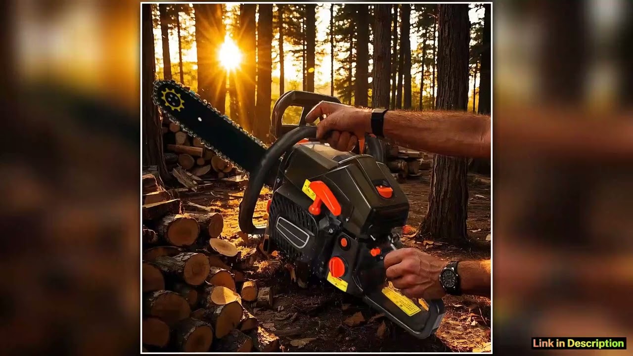 High Power Handheld Gasoline Chain Saw 9800W 87CC TwoStroke Petrol Logging Tree Cutting Saw for Out