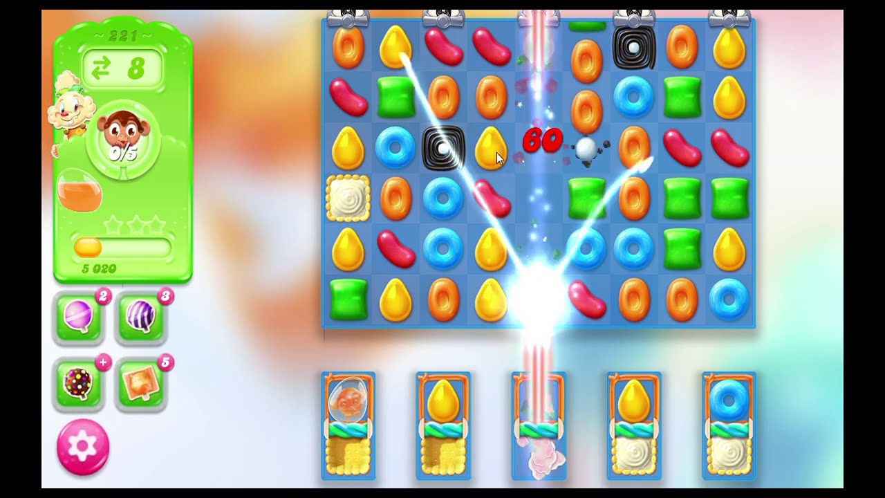 Candy Crush Jelly Saga - Level 221! Failed..12 lives wasted 😲🤐