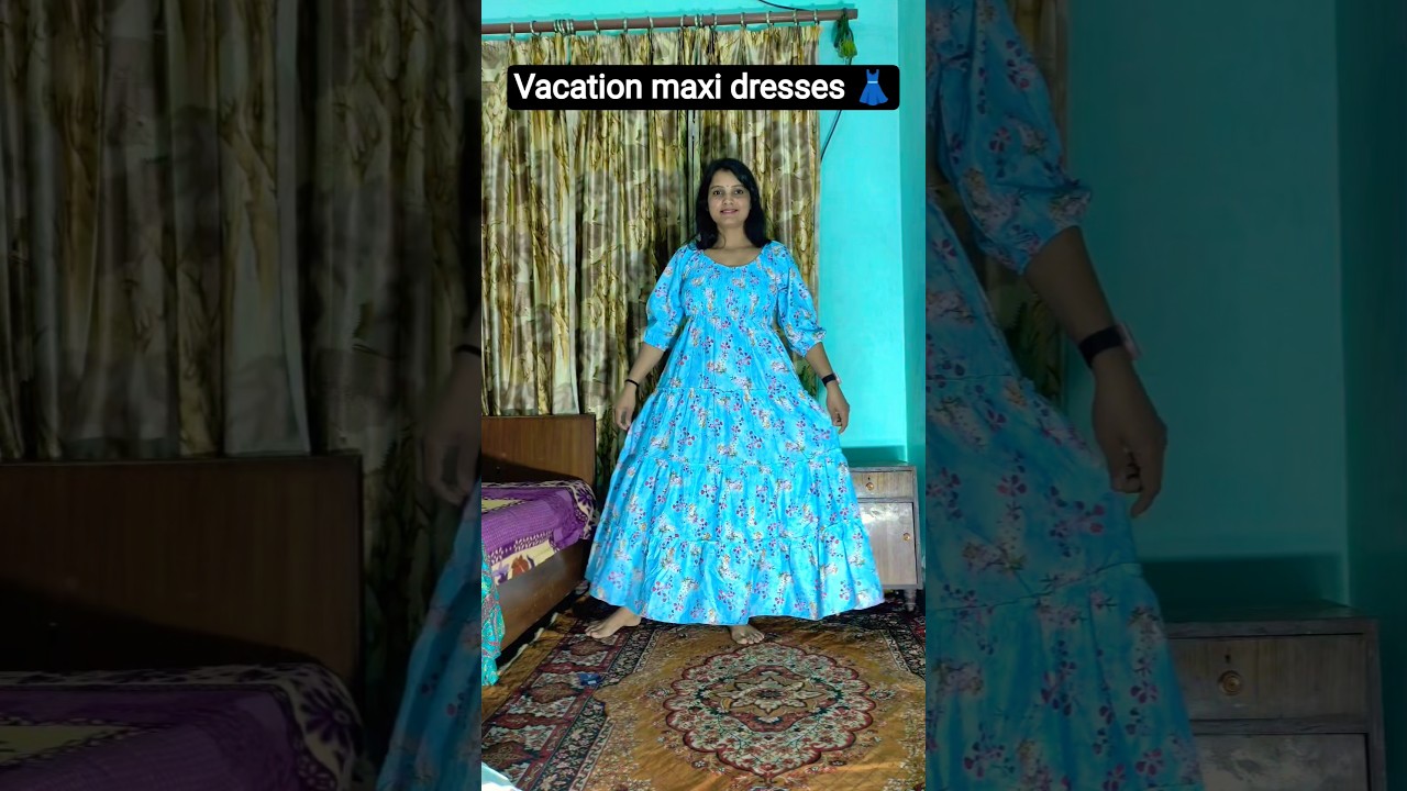 Vacation maxi dresses from meesho🤩🫰🏻Check my Community post for Links and subscribe all updates☺️
