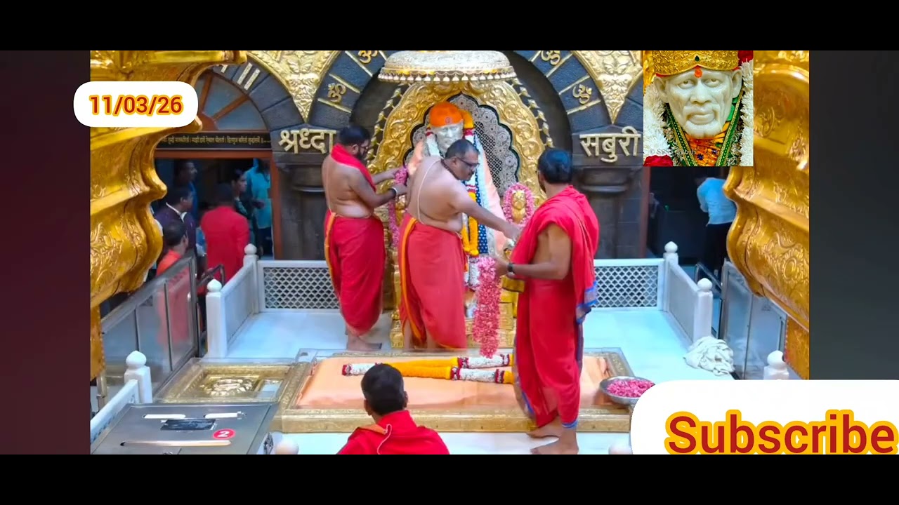 Sai Baba Darshan Live Dhoop Aarti 11/03/26