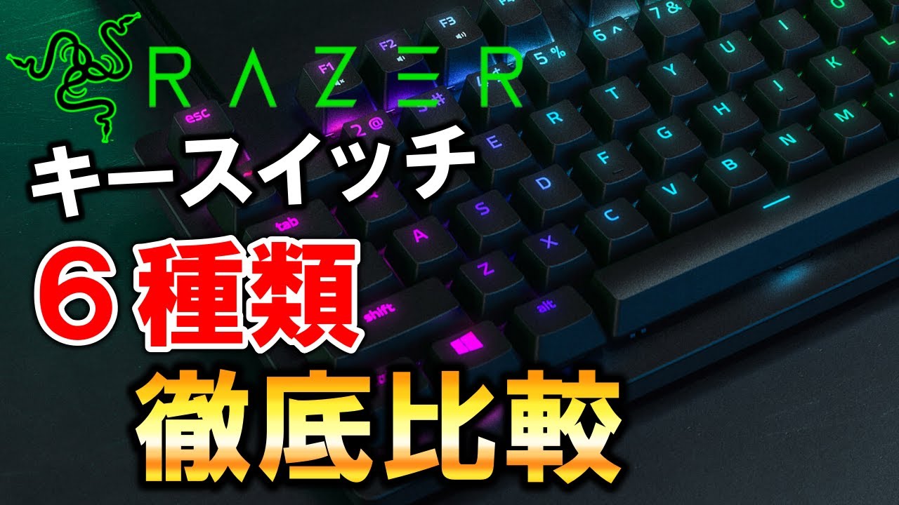【どれがお好み？】Razer製キースイッチ6つを徹底比較！打鍵音が最高すぎた...