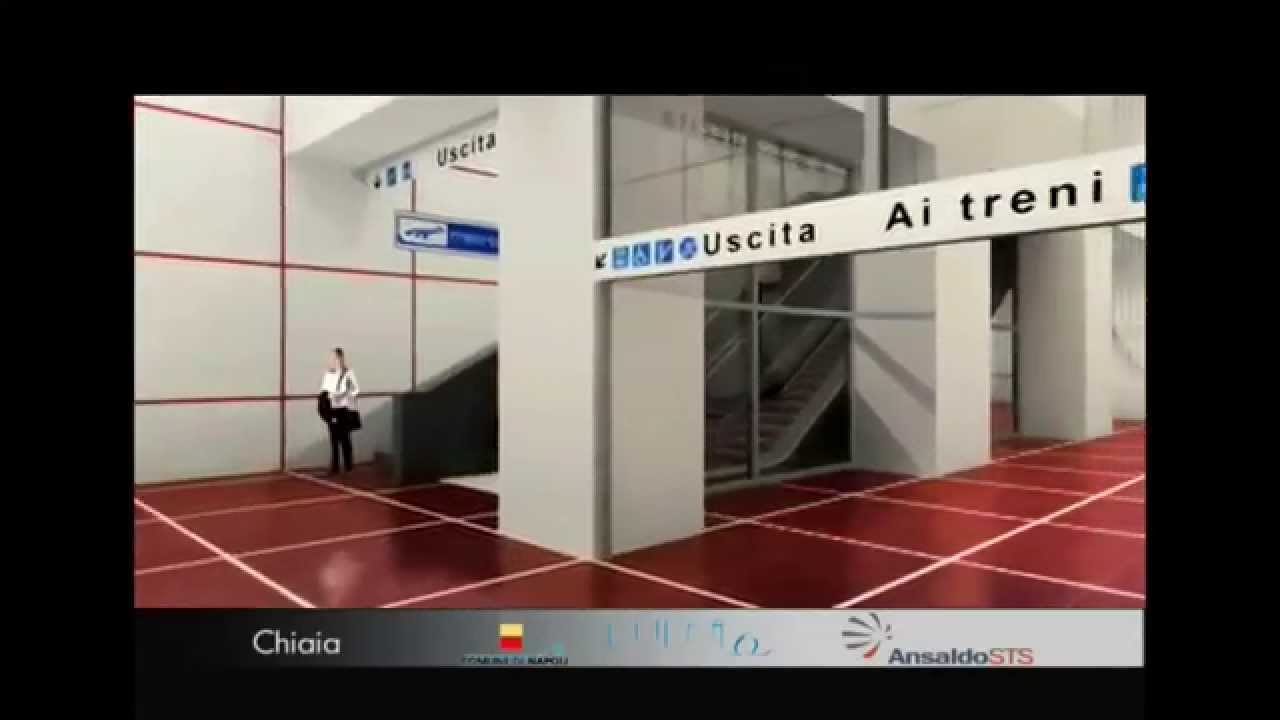 Rendering Stazione Chiaia Linea 6 della metropolitana di Napoli