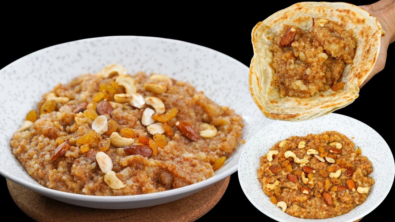 NEW SUJI HALWA RECIPE | Authentic Indian Suji Halwa Dessert with Paratha | Semolina Dessert