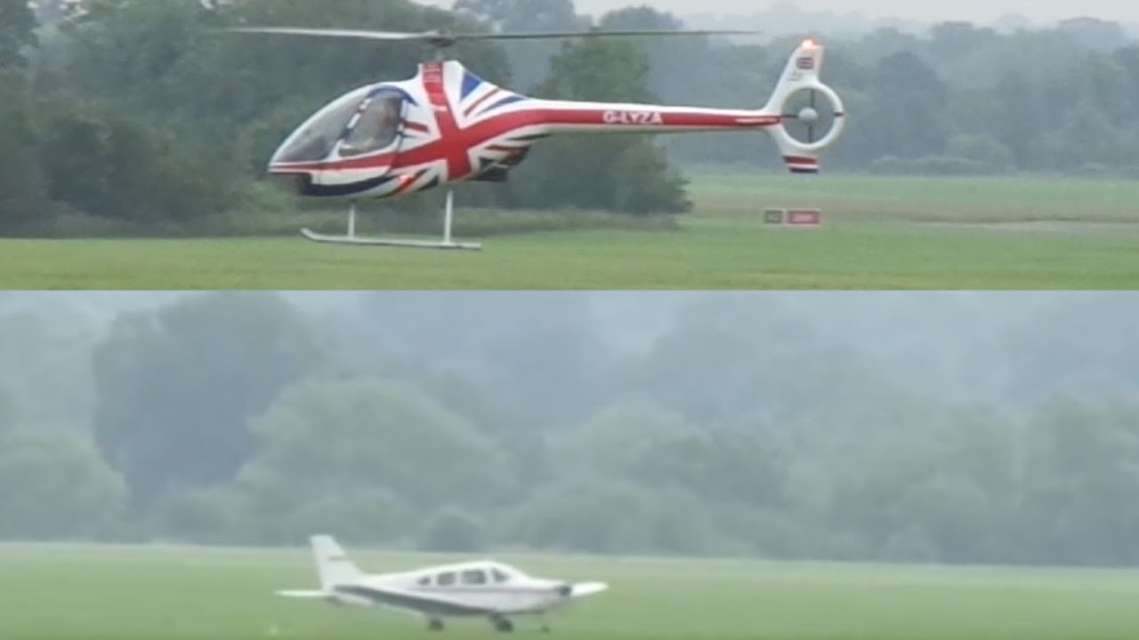 Helicopters and planes at Redhill Aerodrome