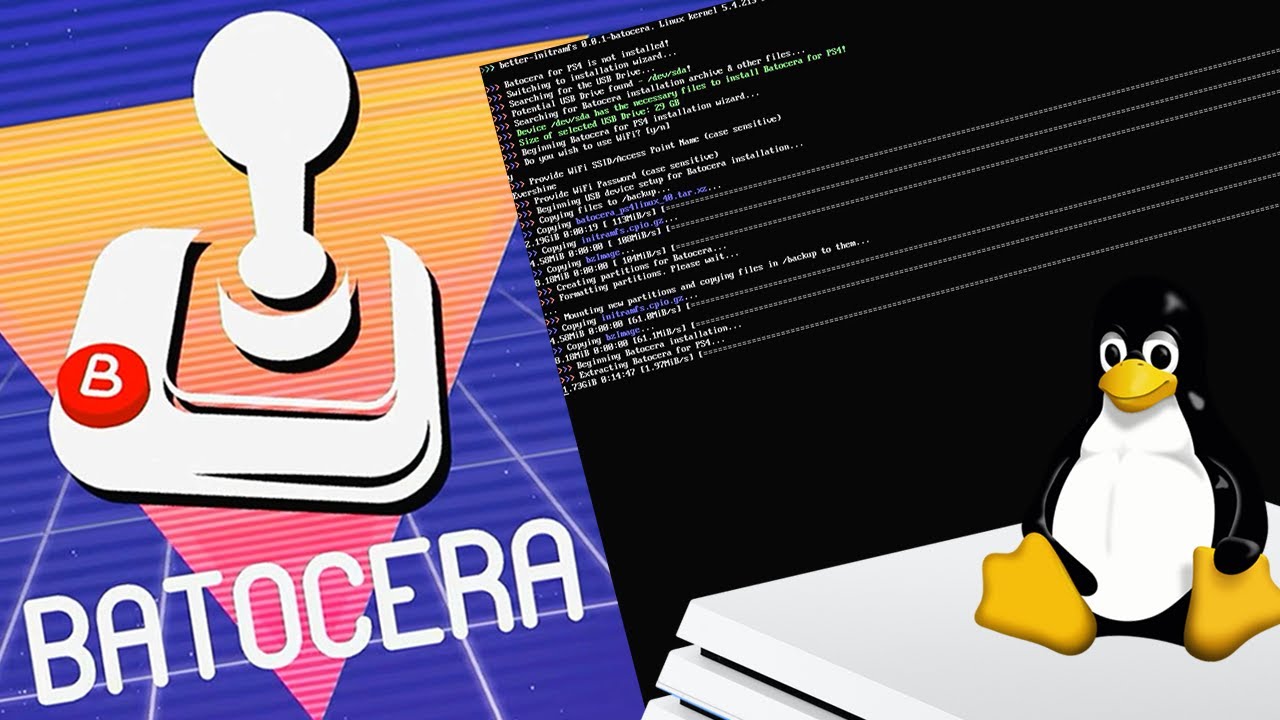 Batocera 40 Initram for PS4 with progressbar: Quick Installation & Setup of Batocera on PS4
