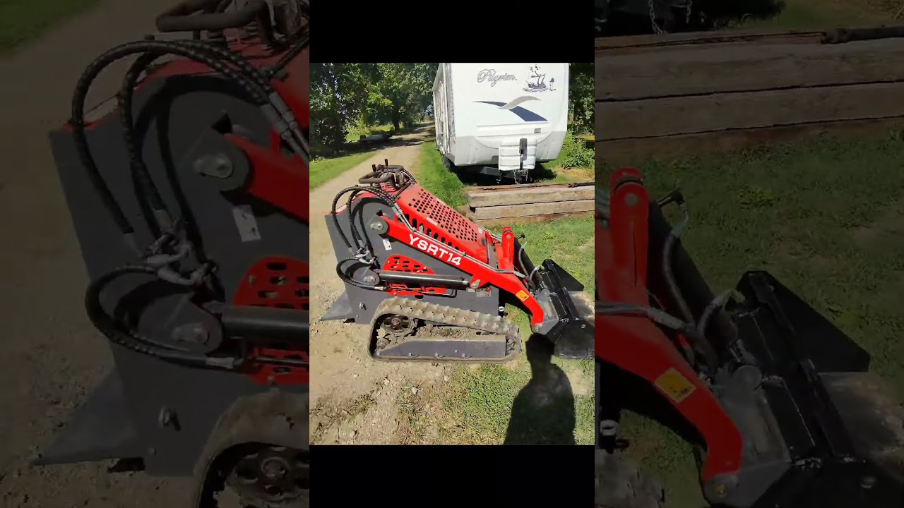 Тестирование дешевого мини-погрузчика #китай #мини #skidsteer