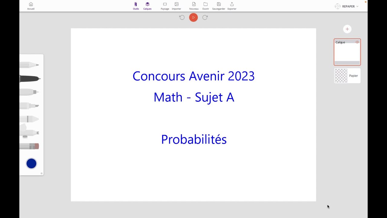 Corrigé maths concours Avenir 2023 - Probabilités