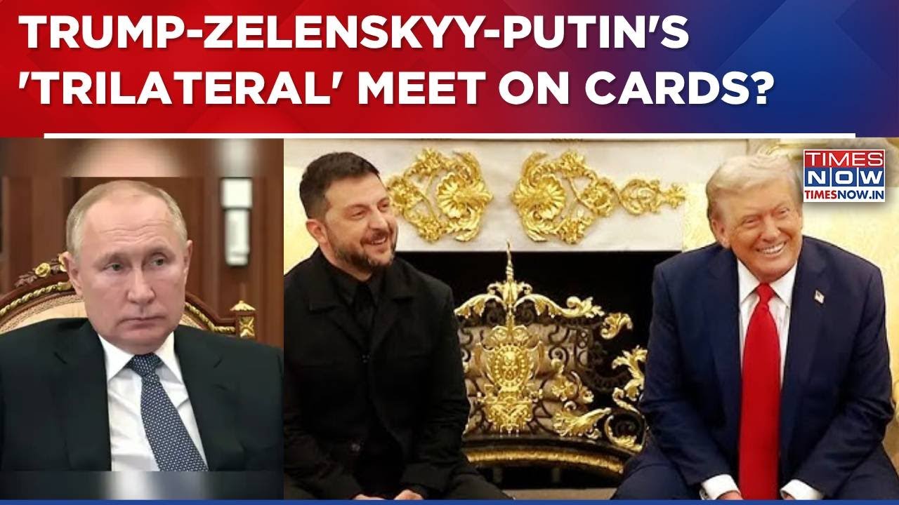 Trump Hosts Peace Talks With Zelenskyy & EU Leaders In Washington; 'Trilateral' Meet On Cards? WATCH
