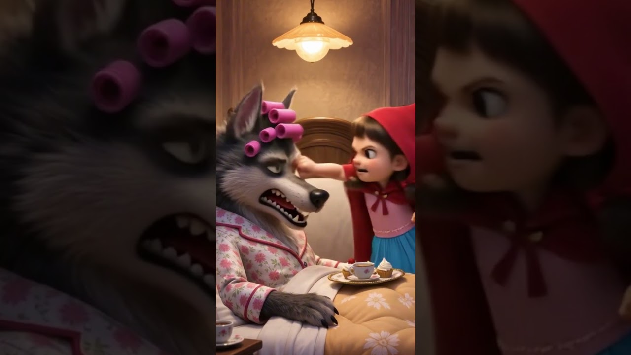 Красная шапочка и волк - неожиданный финал 🧠 #shorts #анимация #мультфильм