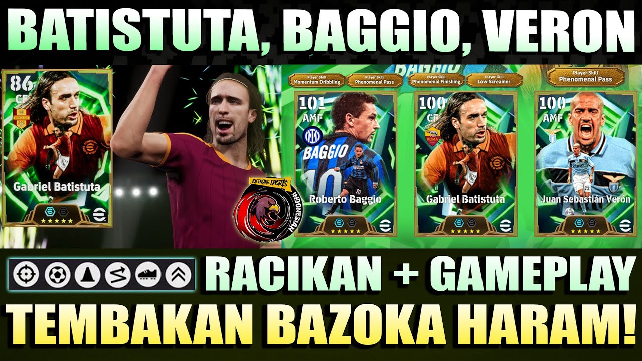 WOW BATISTUTA LOW SCREAMER, BAGGIO 107, VERON 106 !! TEMBAKAN BAZOKA HARAM !! BANTAI LAWAN !! MANTAP