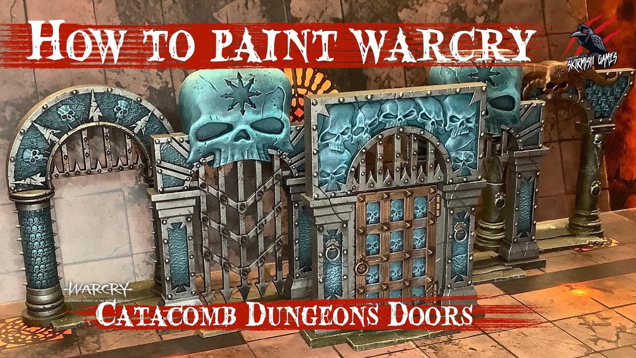 HOW TO PAINT WARCRY DUNGEON DOORS - Warhammer Terrain - Warcry Catacombs