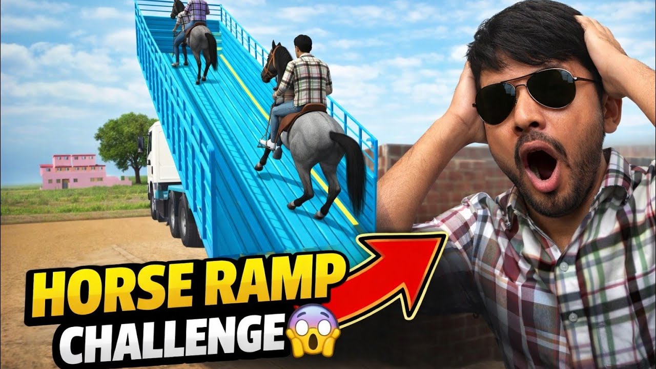 Horse Ramp Challenge 😱 Truck Ke Upar Chadhaya Ghoda!#viral #trending #shortvideo #shorts #youtubesho
