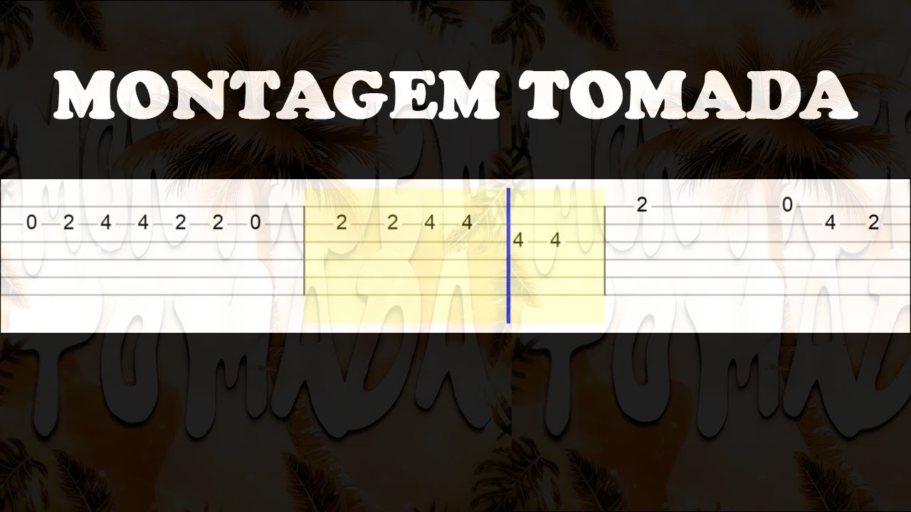 MONTAGEM TOMADA - MXZI (EASY SLOW GUITAR TABS TUTORIAL)