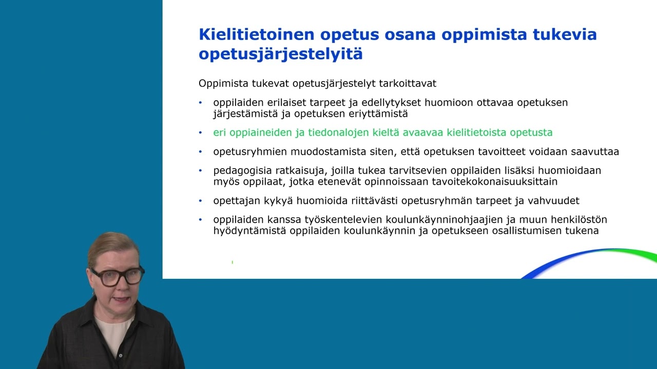 Opetuskielen tukiopetus kielitietoisuuden jatkumolla