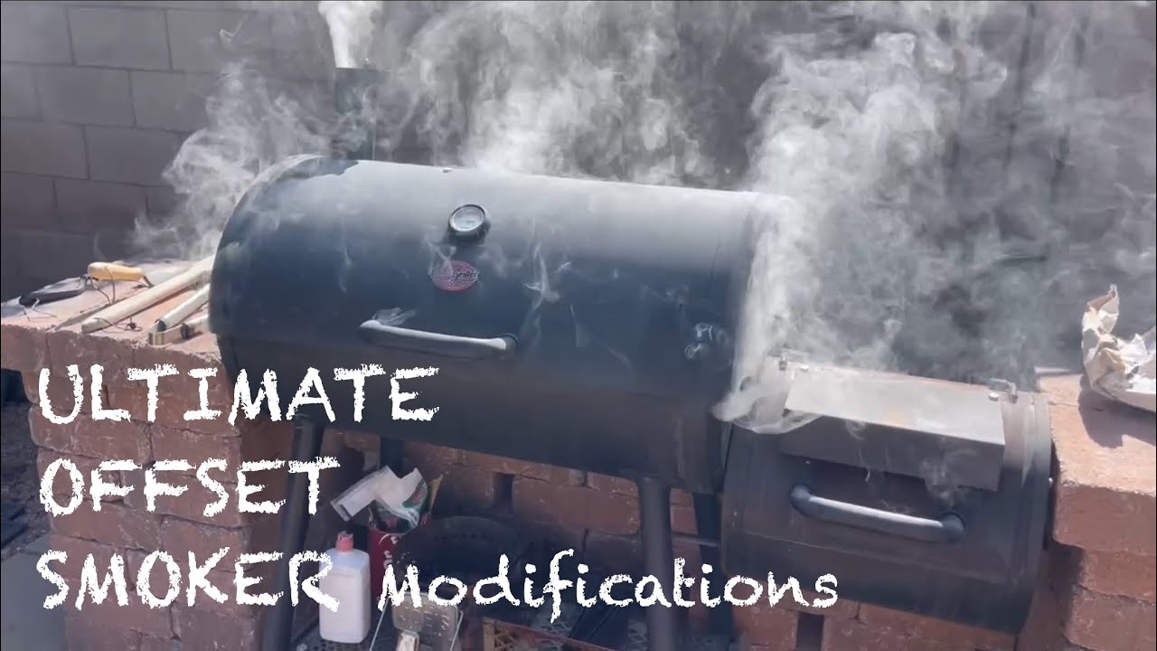 Char-Griller Smokin Champ Offset Smoker Mods #chargriller #gasket #brisket #fajitas #ribs