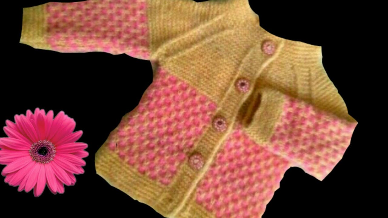 0 to 6 month baby cardigan Niche Se Shuru hokar 1 piece mein banaen by creativity lovers