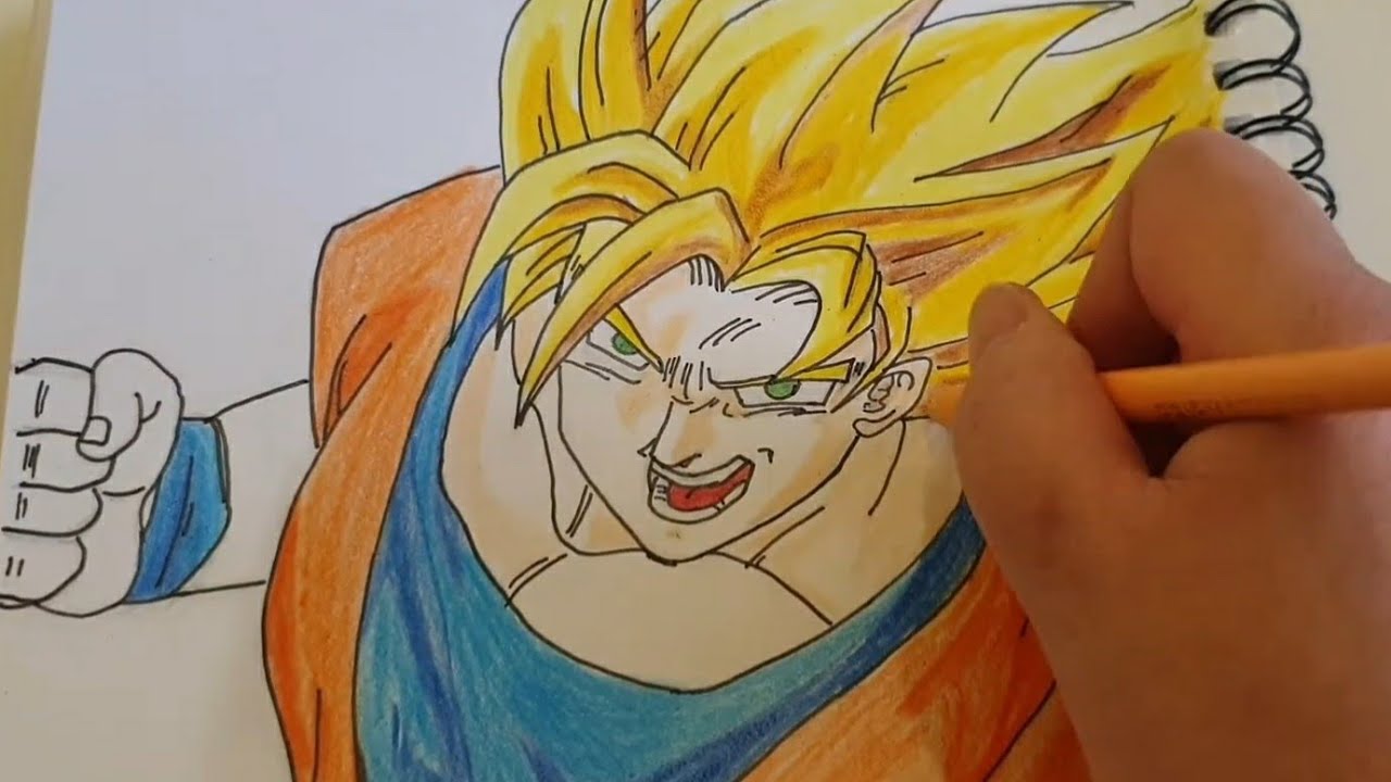 SON GOKU || SPEED DRAWING SUPER SAIYAN GOKU OF DRAGON BALL Z ||DRAGON BALL Z CHARACTER || SHOUTOUT