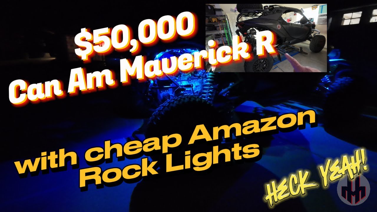 Can Am Maverick R за 50 000 долларов с подсветкой Amazon Rock Lights от Nilight за 80 долларов