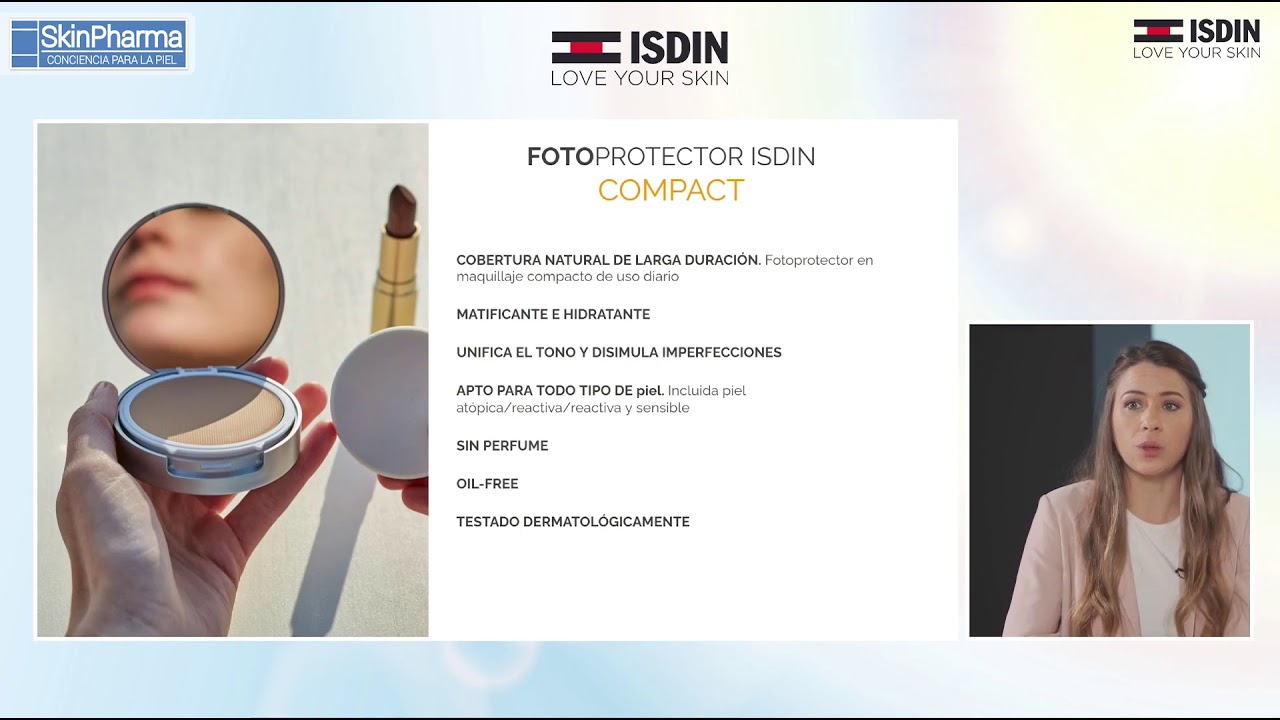 Fotoprotector ISDIN Compact SPF50+ - Maquillaje compacto con muy alta protección full spectrum