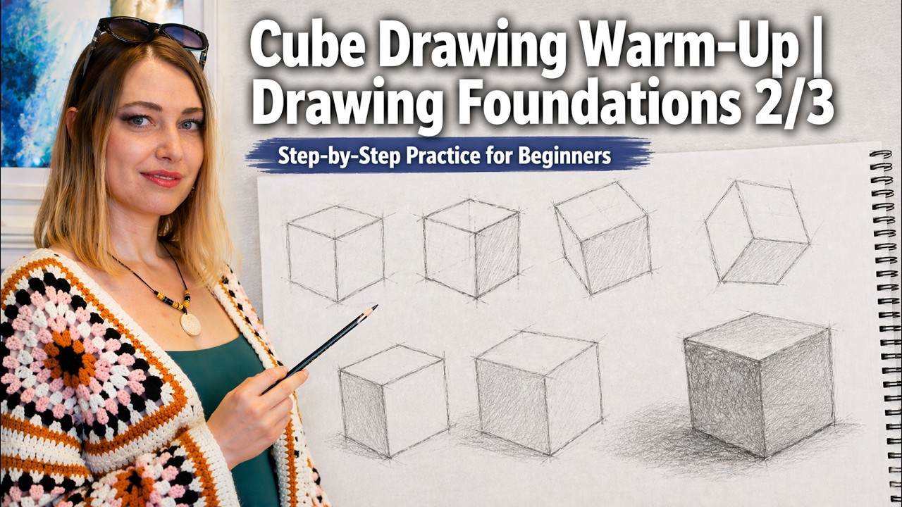 Cube Drawing Warm-Up | Drawing Foundations 2/3