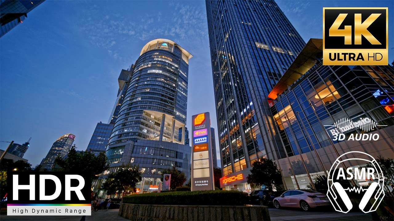 4KHDR | ShangHai Walk | Night Walk Shanghai New World Mall | Nanjing West Road East Section