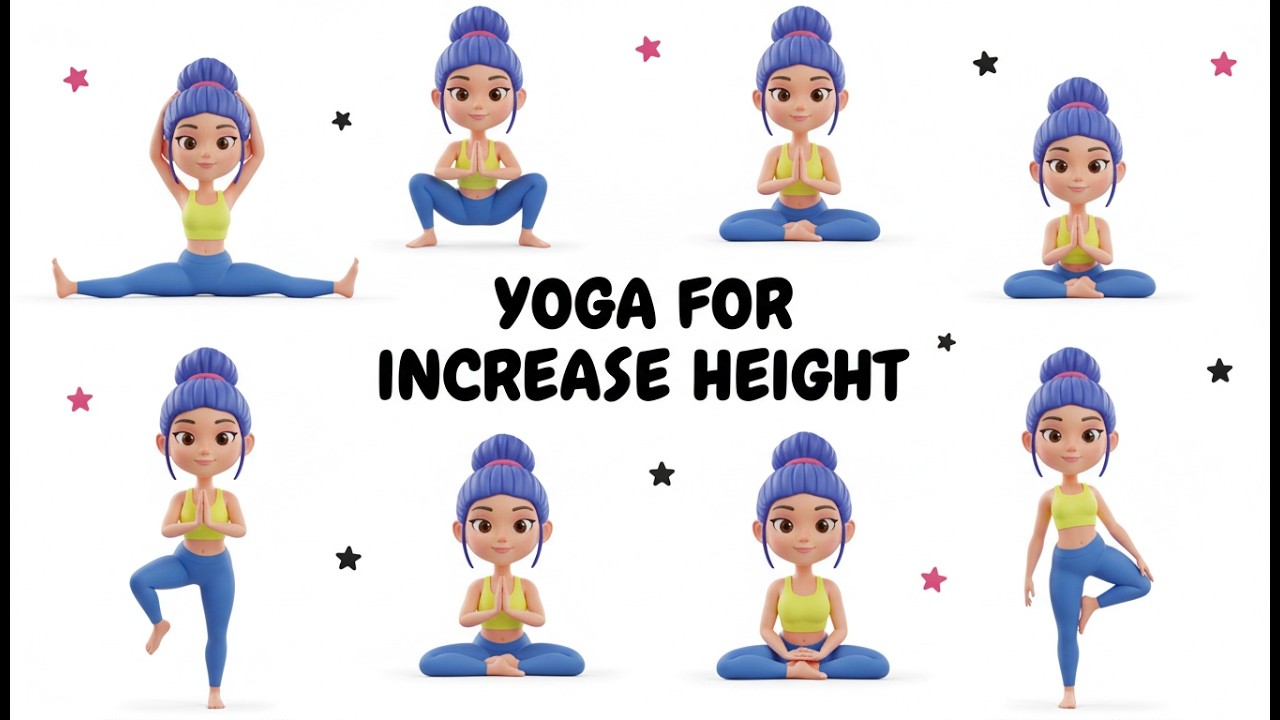 👉 Increase Height Fast for Kids | Super Kids Yoga Routine! #kidsyoga #funyoga #yogaforchildren