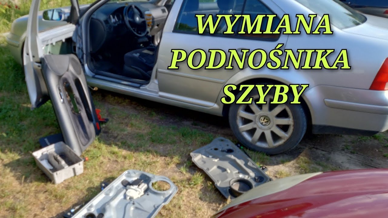 Jak wymienić podnośnik BORA GOLF 4 IV wymiana podnośnika szyby volkswagen zdjąć boczek