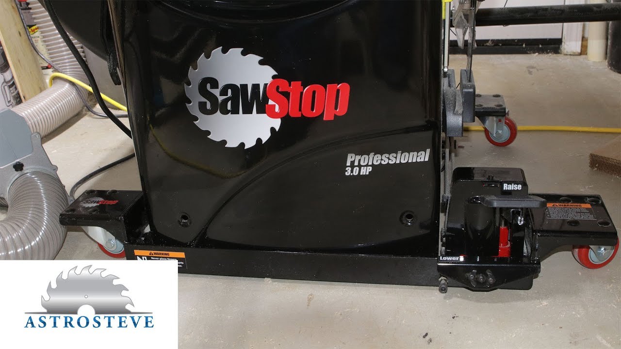 SawStop Industrial Mobile Base on PCS table saw