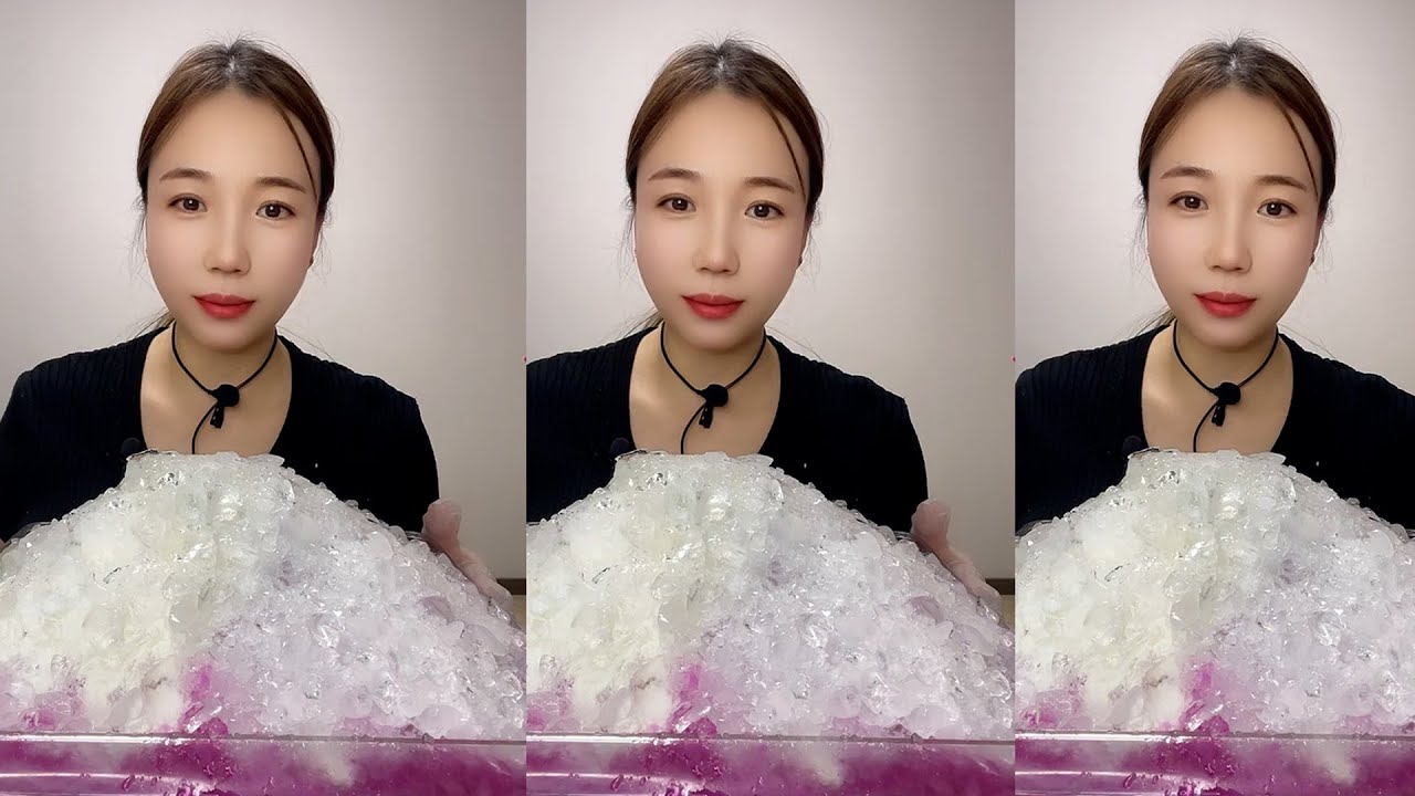 QIAN EATING ICE / MUKBANG ICE / 吃冰😈小达人😈燕子 #mukbang #asmrsounds
