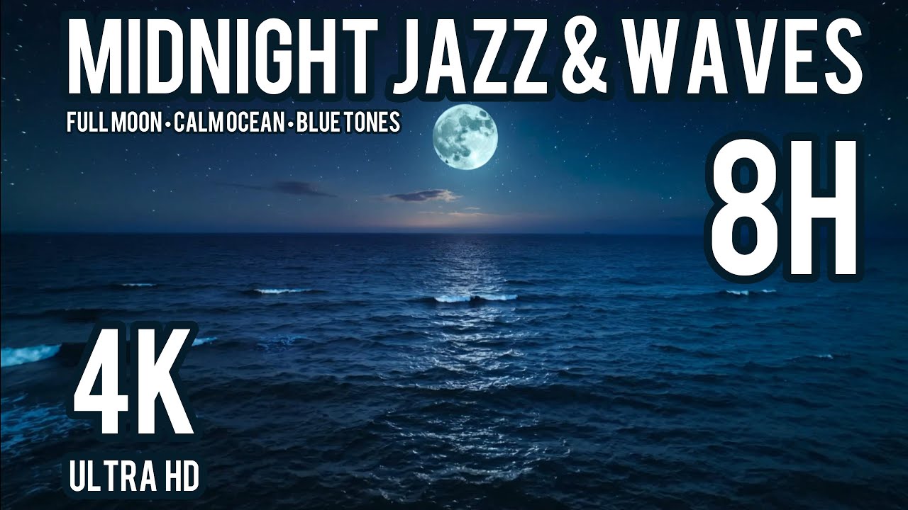 Jazz & Ocean Waves – 8 Hours of Night Calm | Jazz Waves Radio
