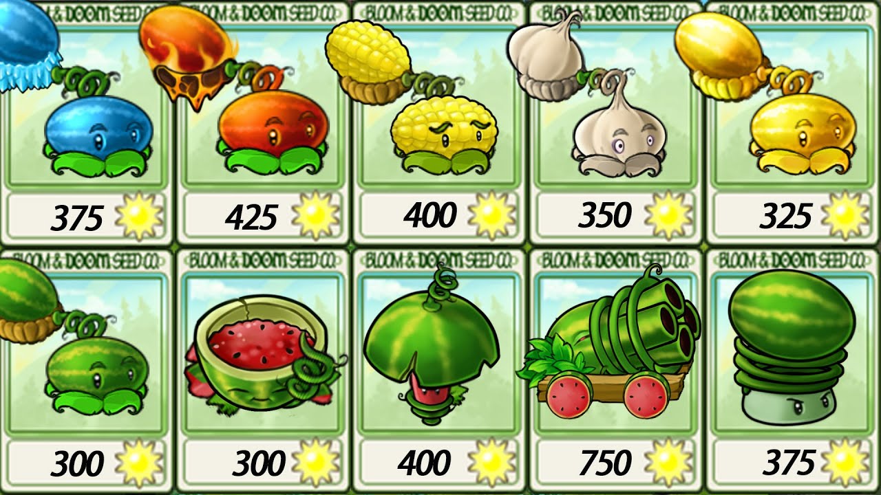 Melon-pult family plants VS 999Zombies-------Plants vs Zombies