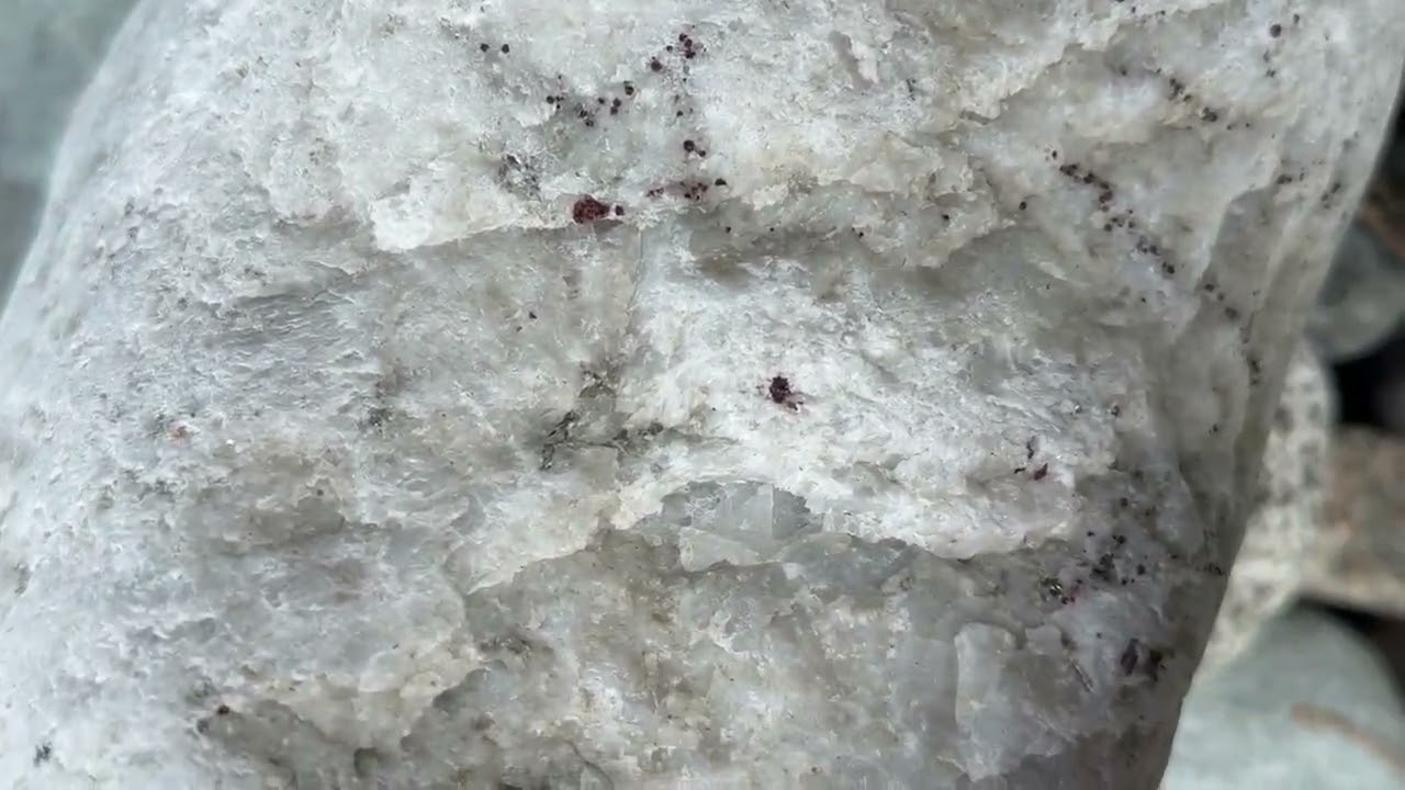 The biggest garnet ball I’ve found yet pretty sure the matrix is possible whiteschist also found in 