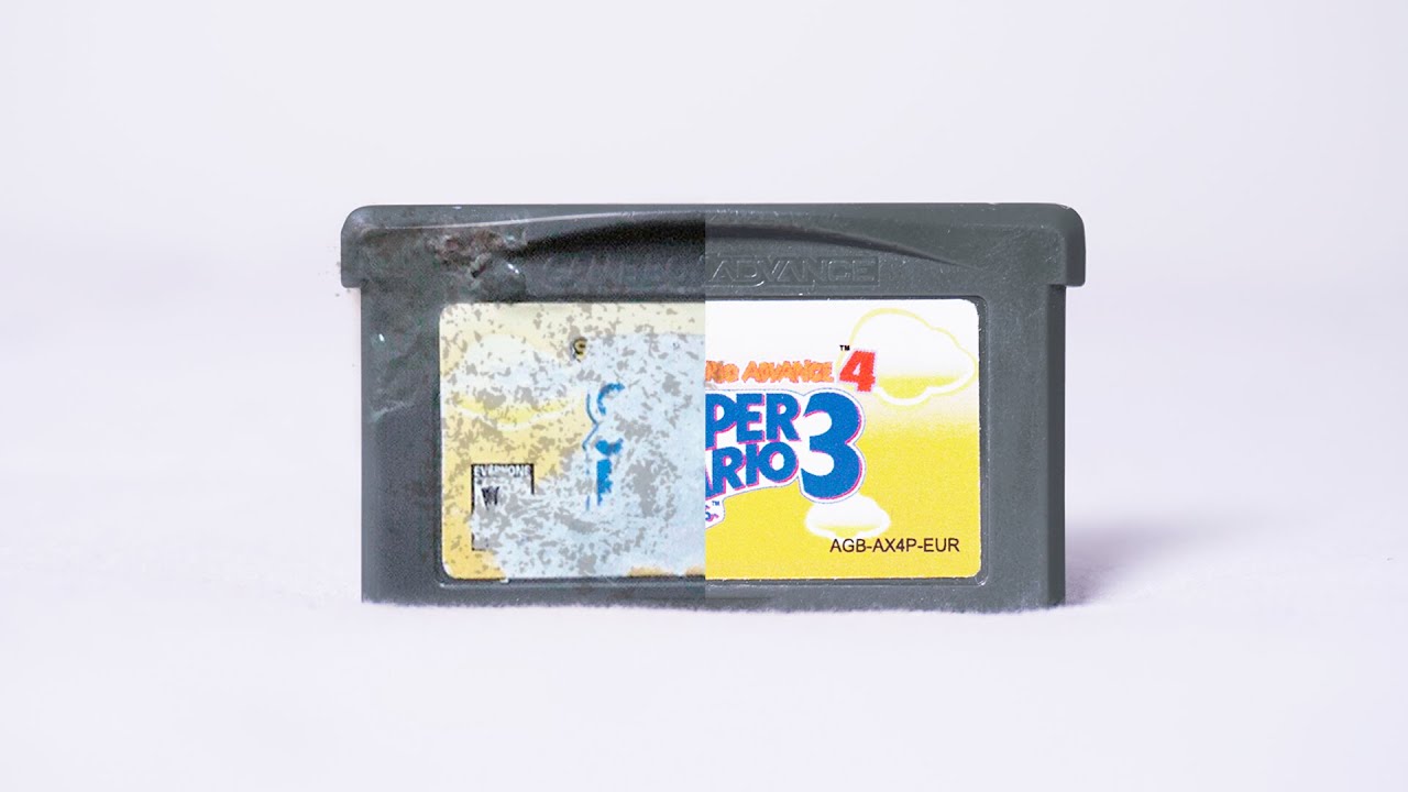 Cómo restaurar etiquetas de Gameboy Advance -  Super Mario Advance 4