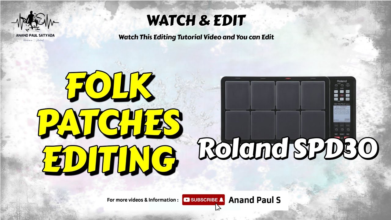 Folk Patches Editing in Roland SPD30 #FreePatches
