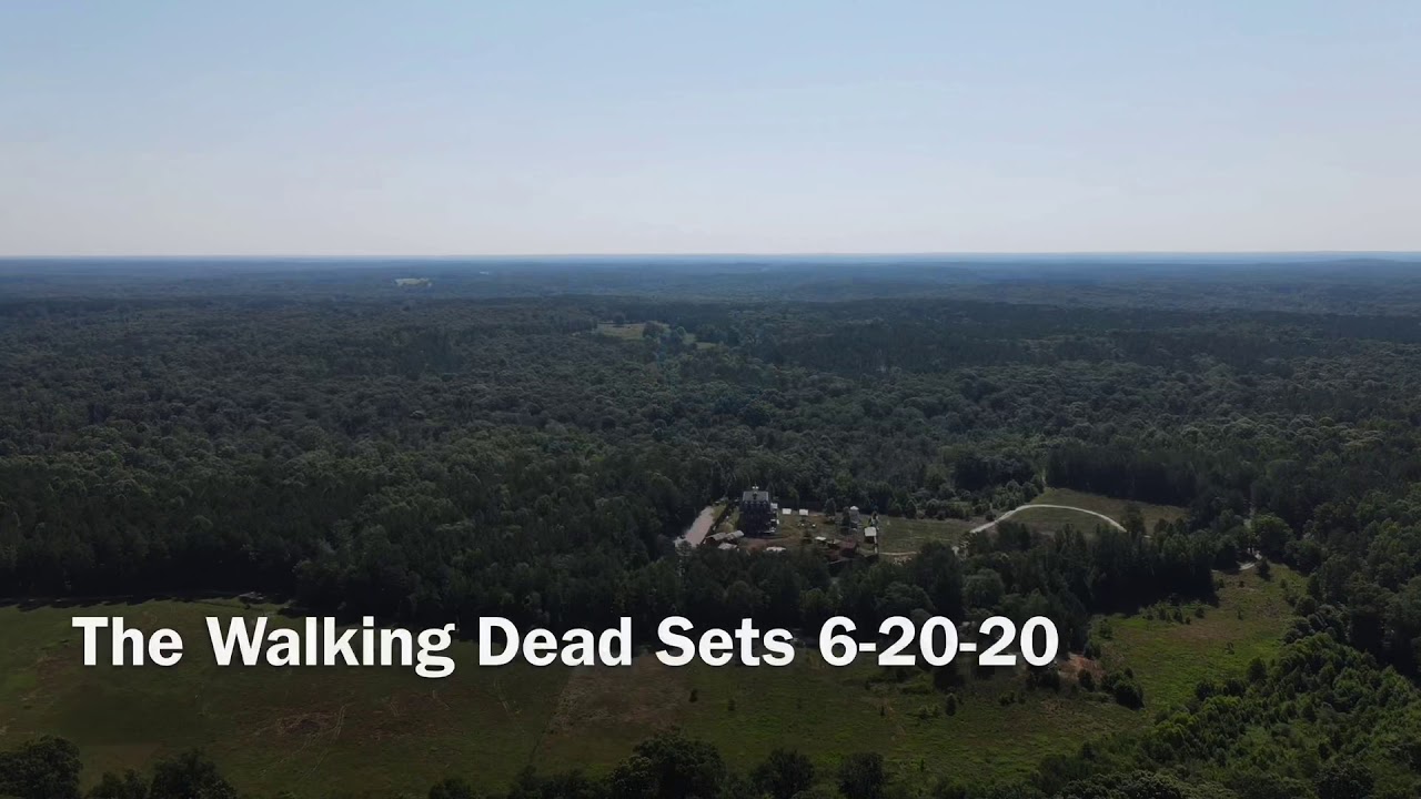 Drone flight over The Walking Dead sets in Senoia, GA
