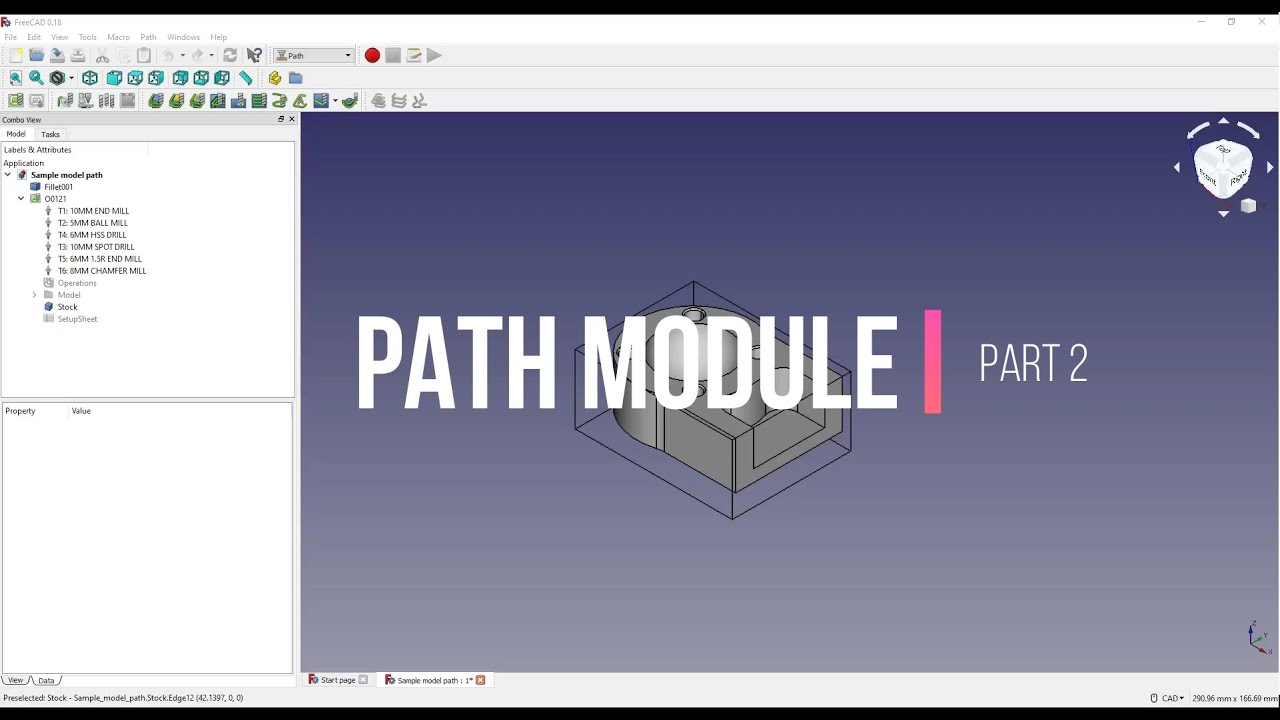 FreeCAD Tutorial - Path Module - Operation setup (PART 2)