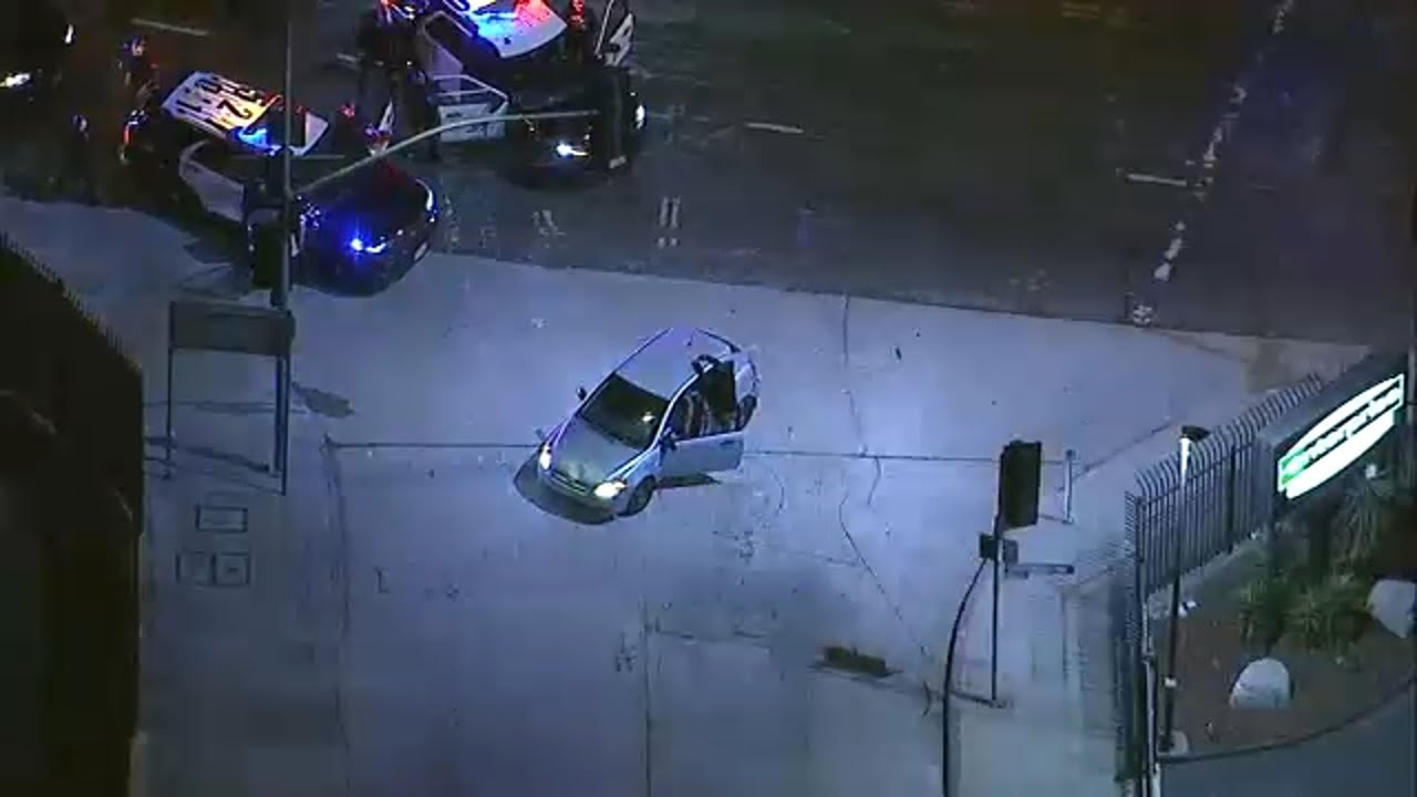 FULL CHASE: Police stop stolen vehicle suspect with PIT maneuver in Los Angeles