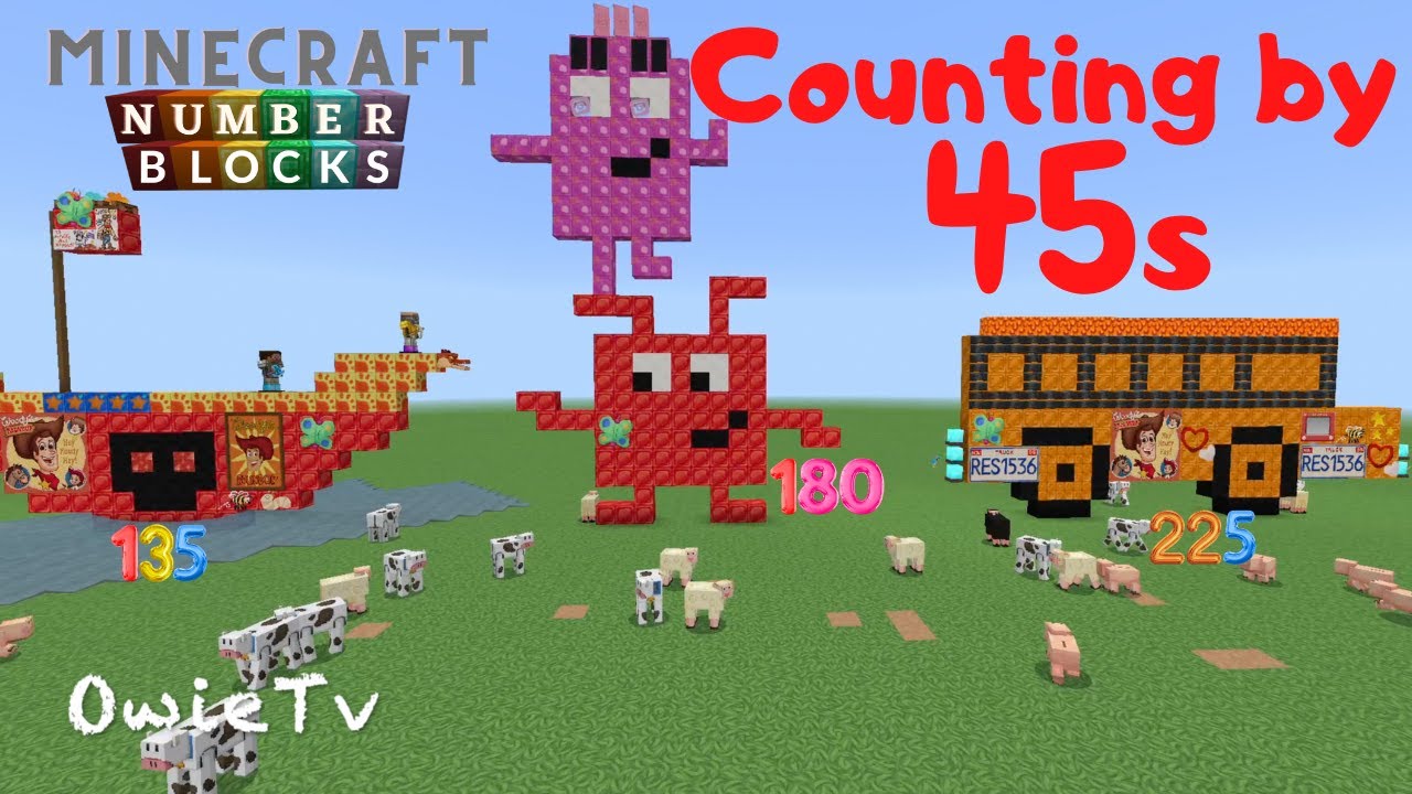 Counting by 45s  Song  Numberblocks Minecraft | Skip Counting Song For Kids | Learn To Count
