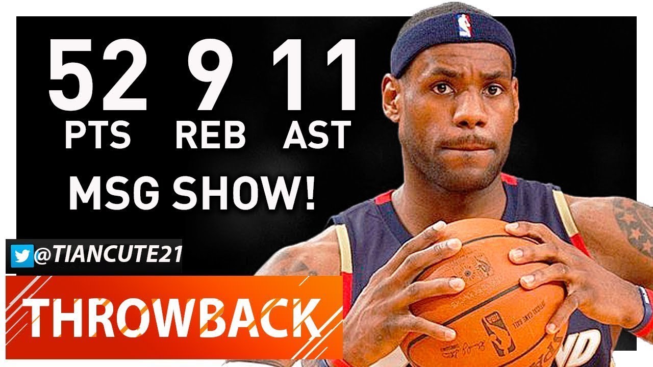 Throwback LeBron James NASTY Highlights vs Knicks 2009 02 04   52 Pts 11 Ast MSG Show!