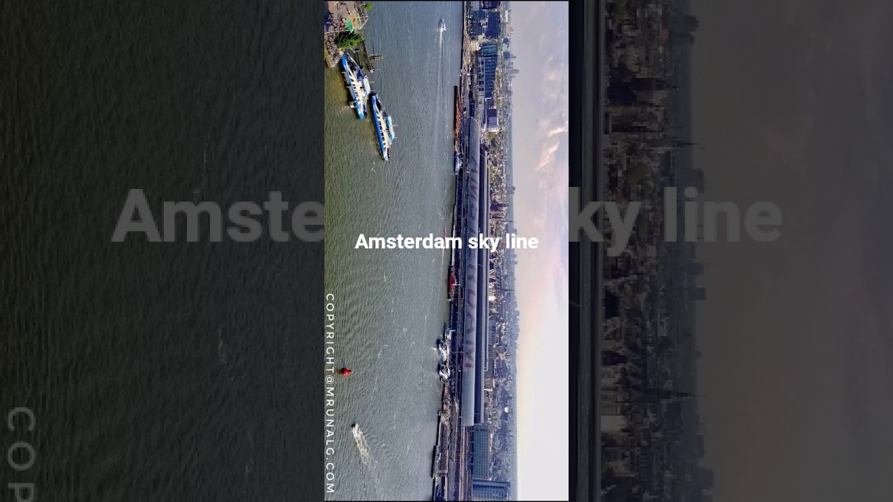 Amsterdam city center sky line from Amsterdam tower 360 views #amsterdam #skyline #netherlands #city