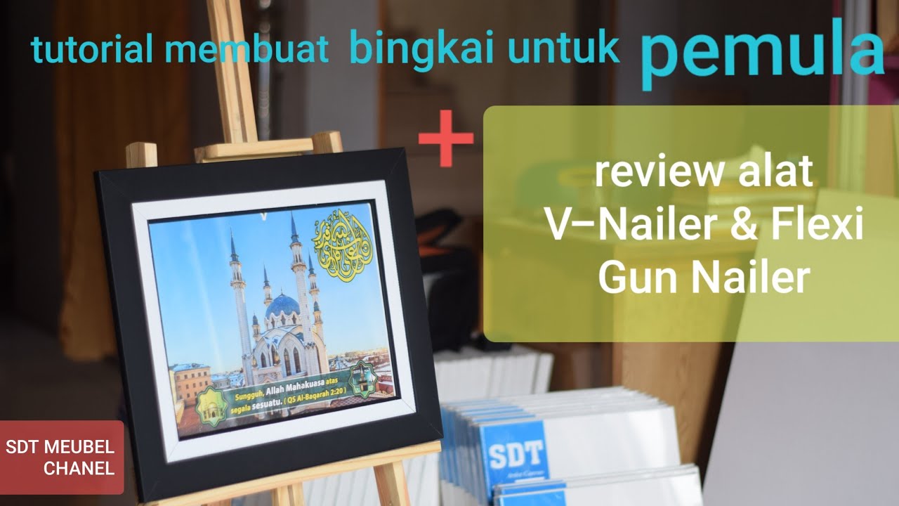 Review alat penembak paku V dan Flexi point + aplikasinya untuk membuat bingkai