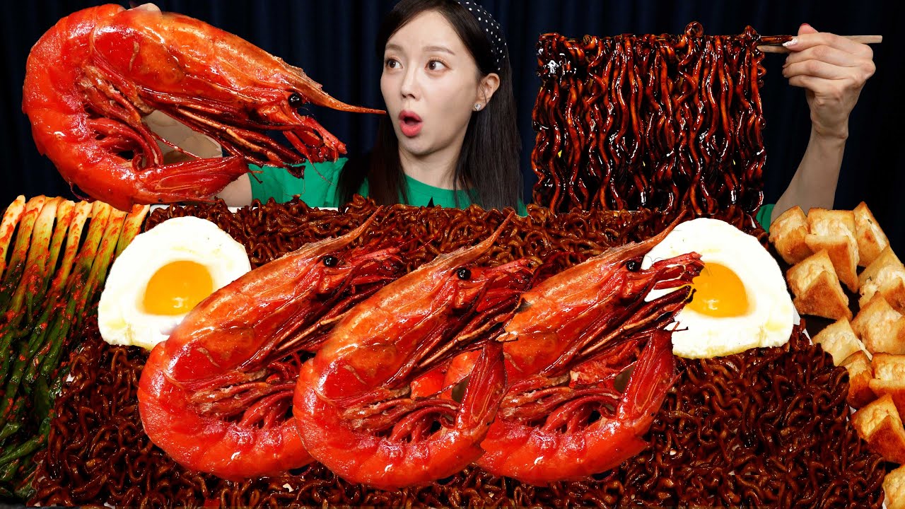 [Mukbang ASMR] Carabinero Red King Prawn Shrimp Mukbang ASMR Ssoyoung