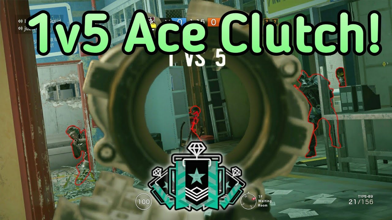 Brutal 1v5 Ace Clutch! :Xbox Diamond - Ranked Highlights - Rainbow Six Siege Gameplay
