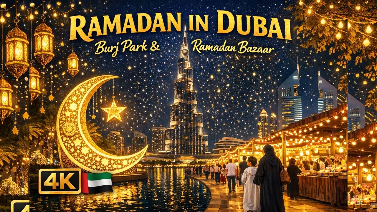 ОАЭ — самая мирная страна | Пешеходная экскурсия после ифтара | Парк Бурдж и район Рамадан, Дубай...
