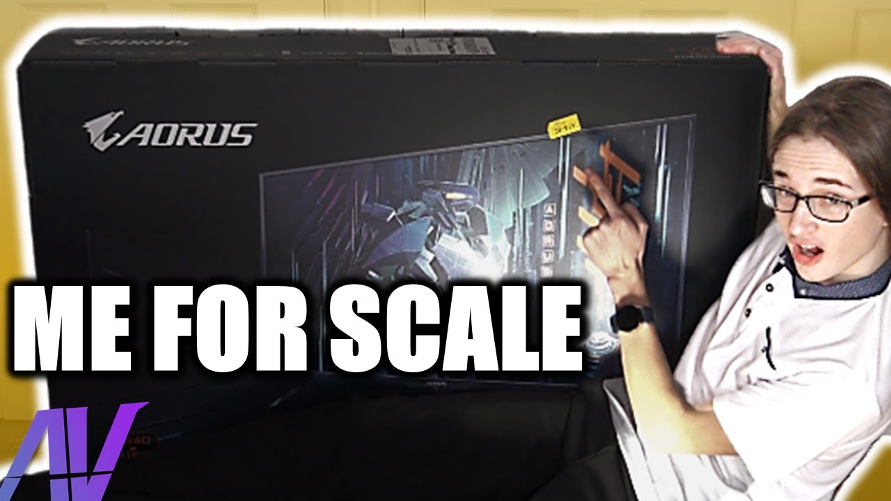 This 4K Monitor is TOO BIG! Aorus FV43U Unboxing